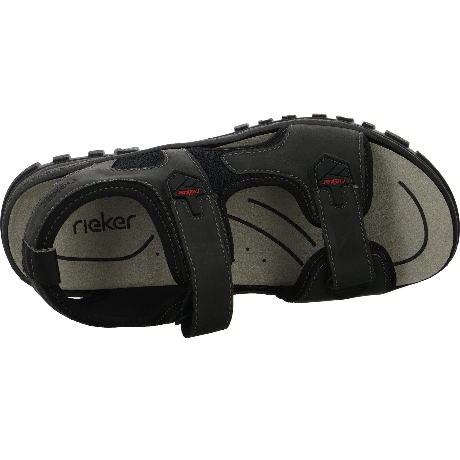 Rieker Herren Sandalen 25055-00 25055 schwarz/schwarz/schwarz G (weit)