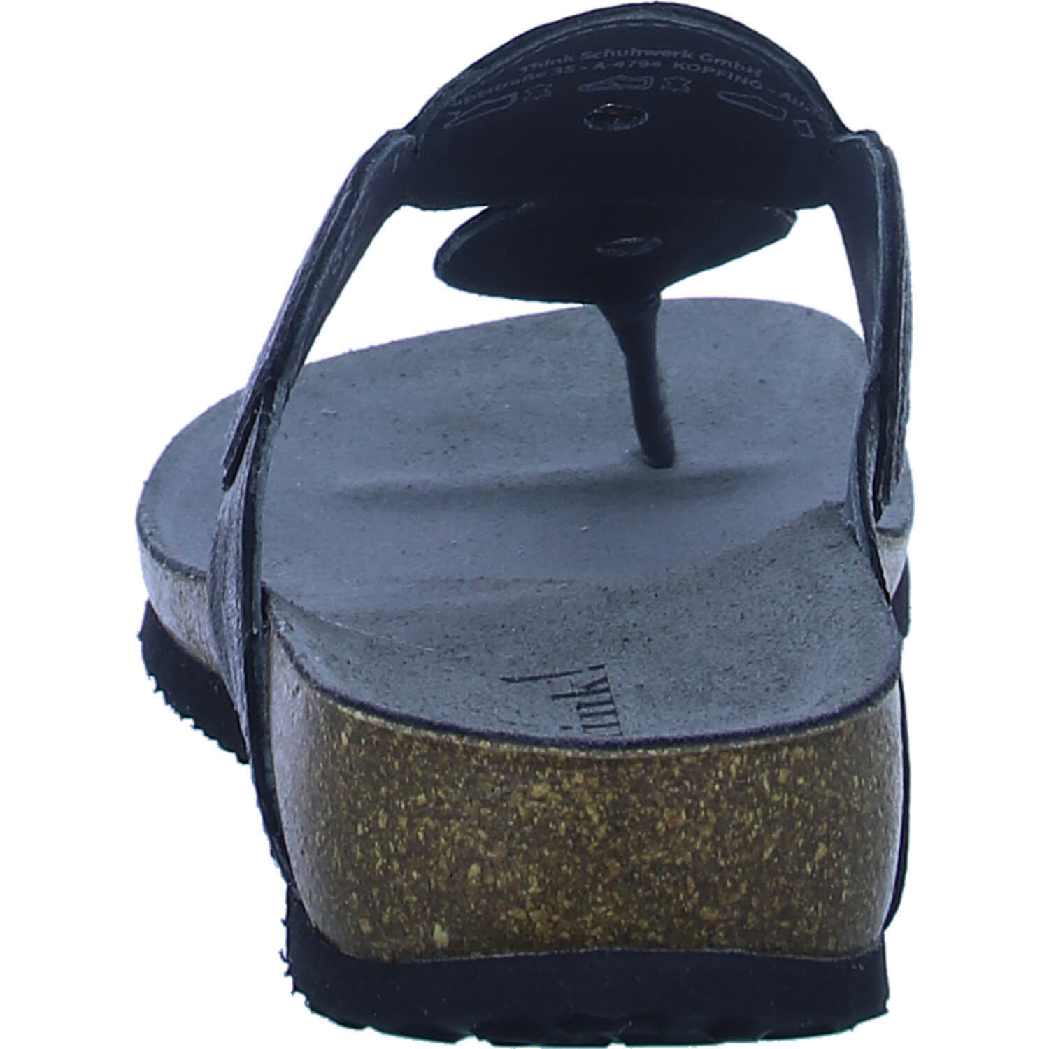 Think Damen Pantoletten 3-000372-0000 Julia schwarz/kombi F 1/2 (normal)