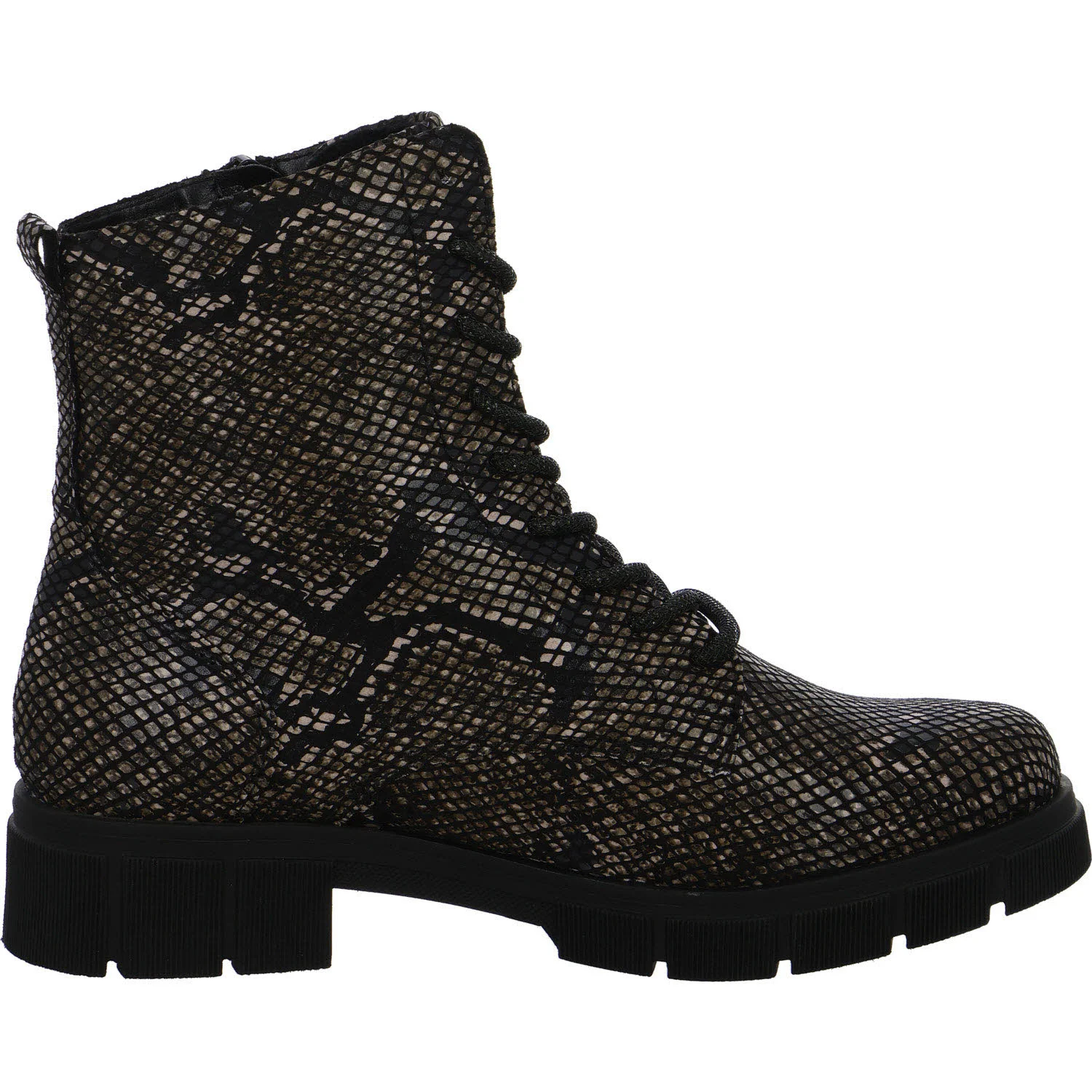 Remonte Damen Schnürstiefel D2S72-03 D2S72 schwarz-braun G (weit)