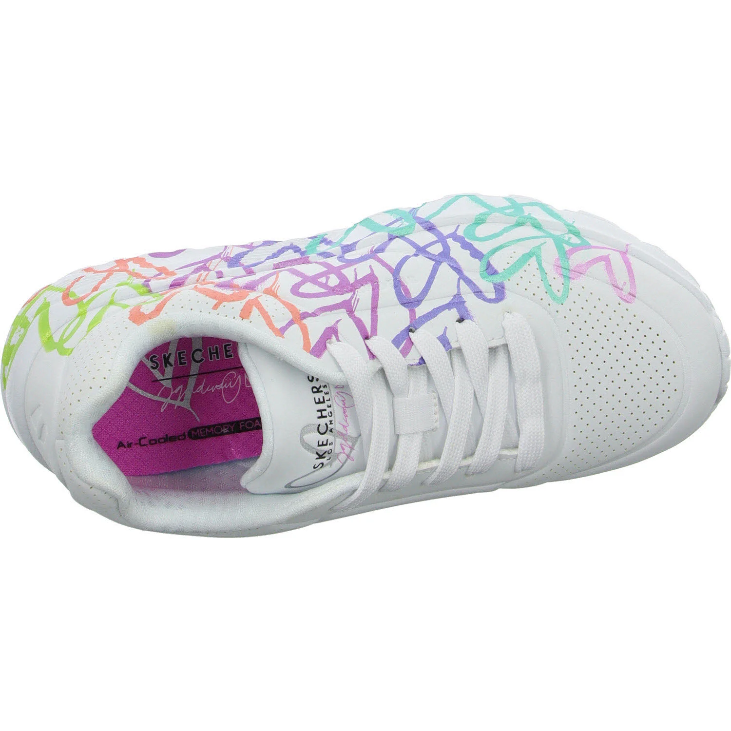 Skechers Kinder Halbschuhe zum Schnüren 314098L WMLT UNO Lite - Metallic Joy white/multi normal