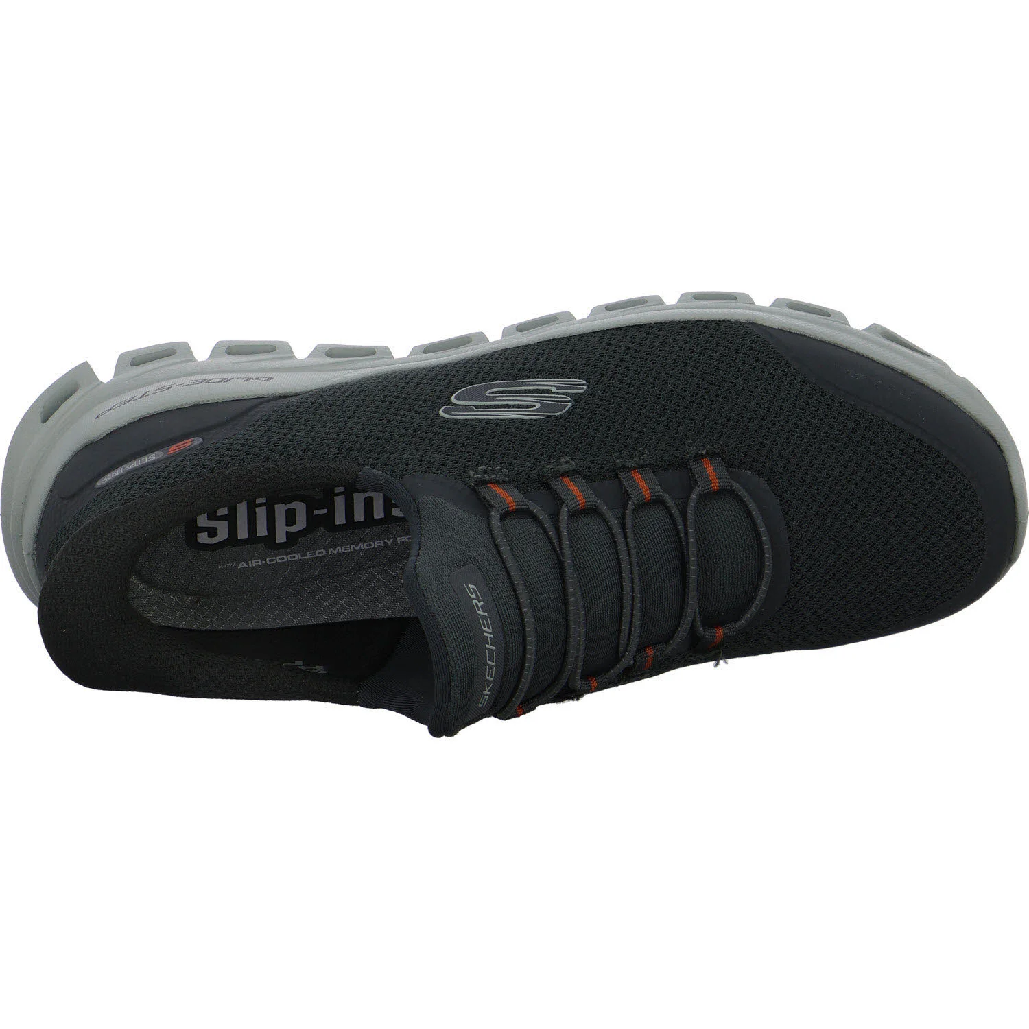 Skechers Herren Slipper 233017 CCOR Glide Step - Remnynt charcoal/orange normal