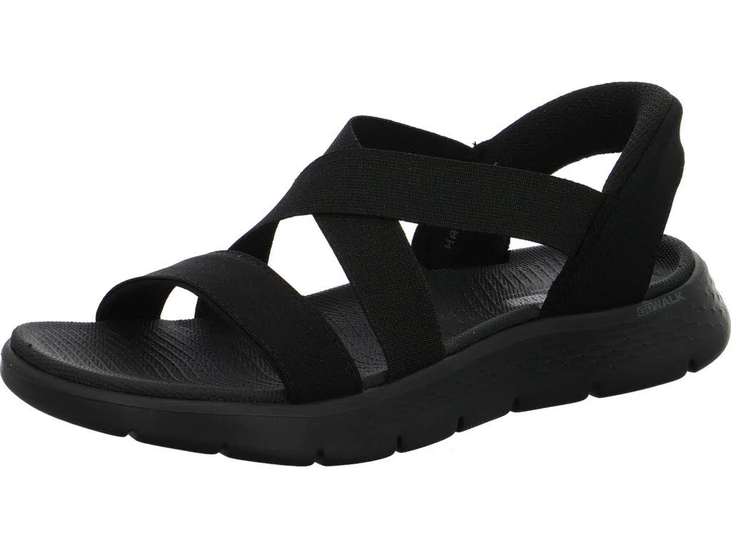 Skechers Damen Sandalen 141489 BBK GO WALK Flex Sandal - Glimmer black normal