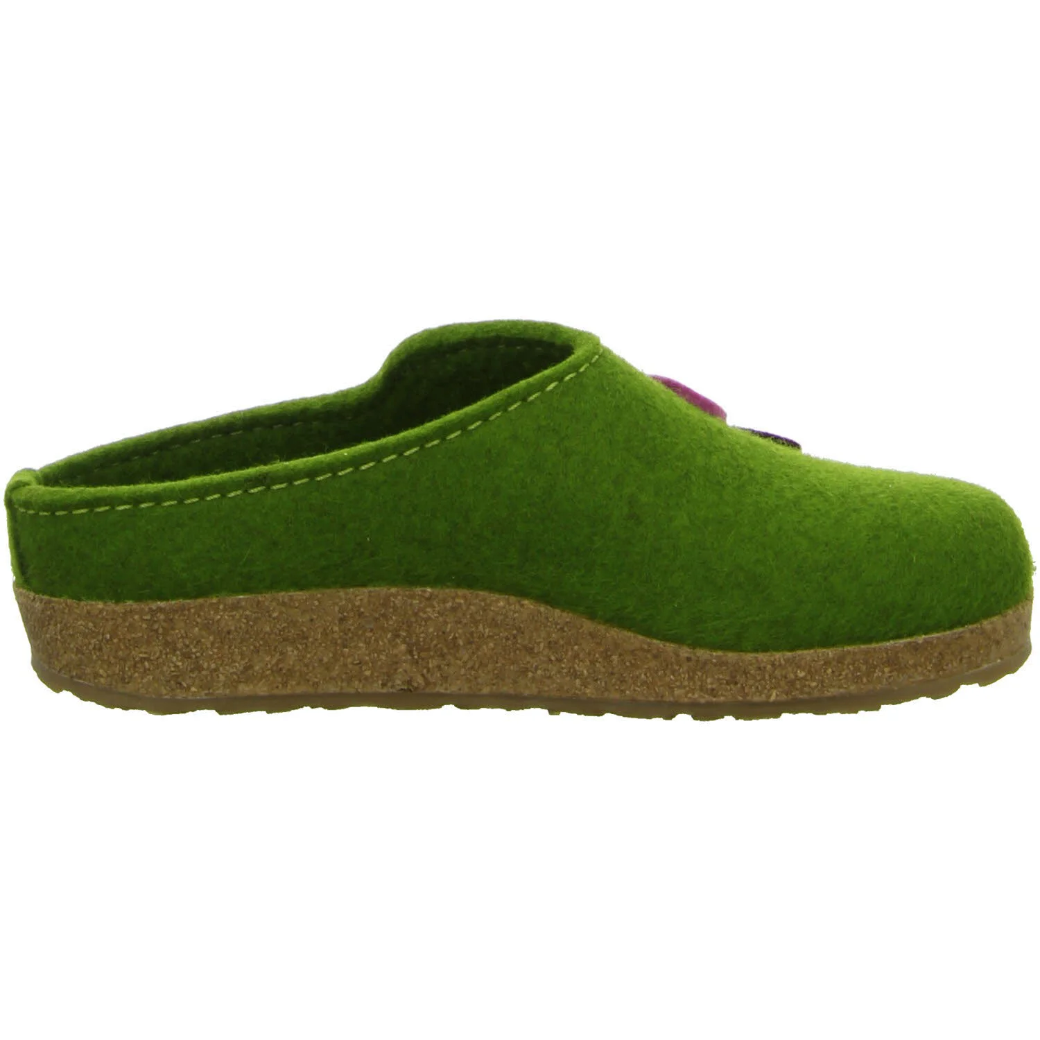 Haflinger Damen Winterpantoffel 731023-036 Grizzly Kanon grasgrün normal