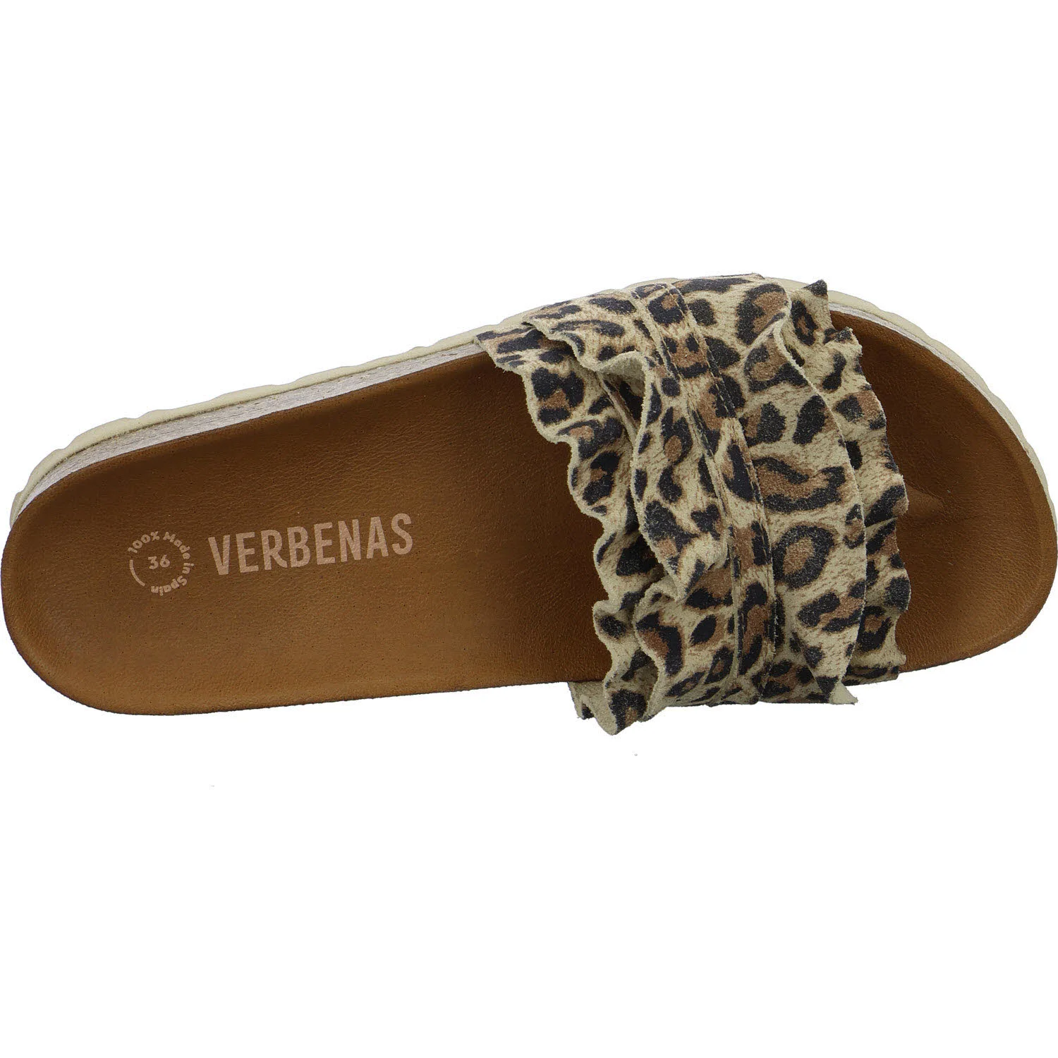 Verbenas Damen Pantoletten 3300620272 373 ROCIO SERRAJE VOLANTE LEOPARDO grande normal