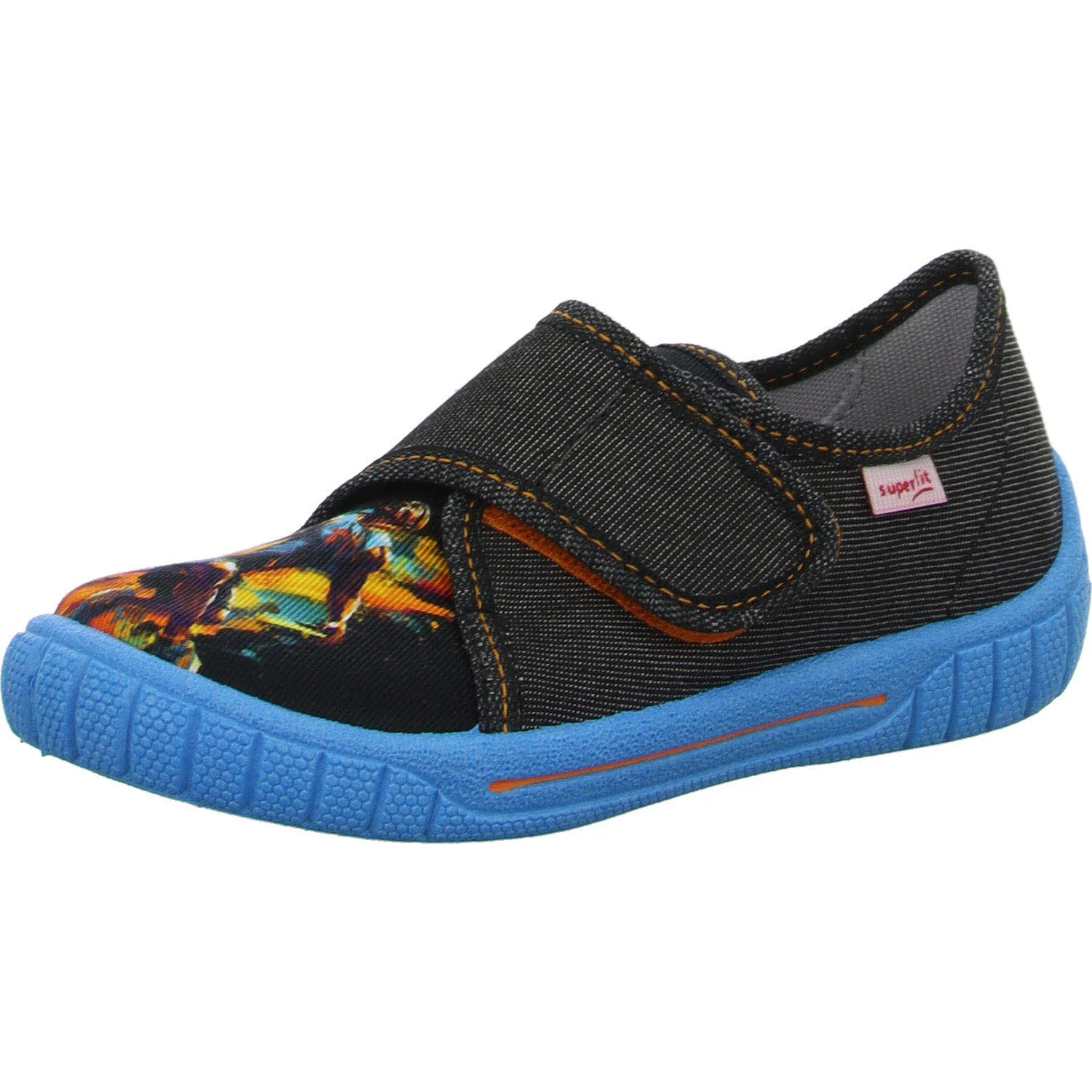 Superfit Kinder Hausschuhe 1-800271-0000 Bill grau/blau WMS mittel