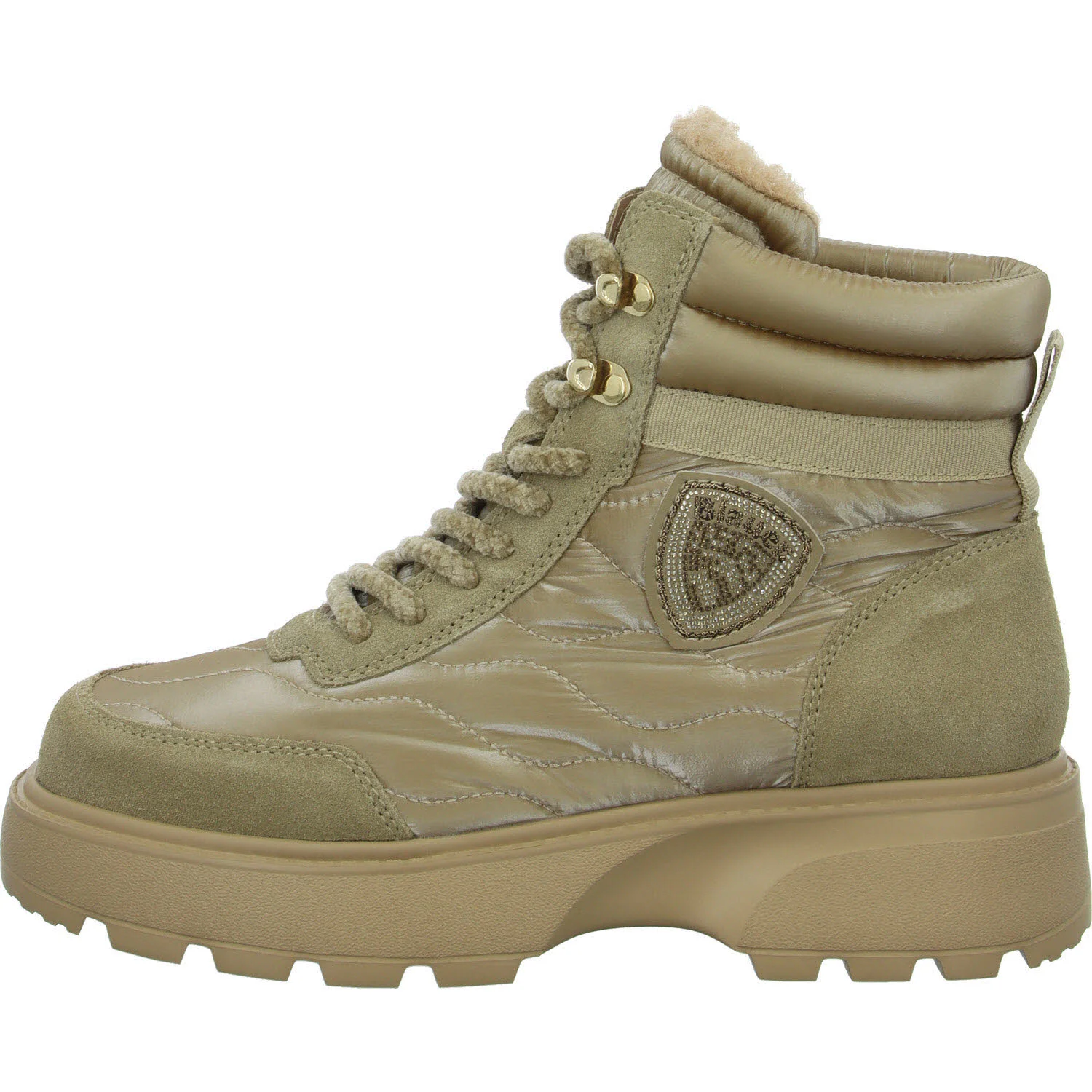 Blauer Damen Schnürstiefel warm F5BLANCA03/NYS BLANCA03 beige normal