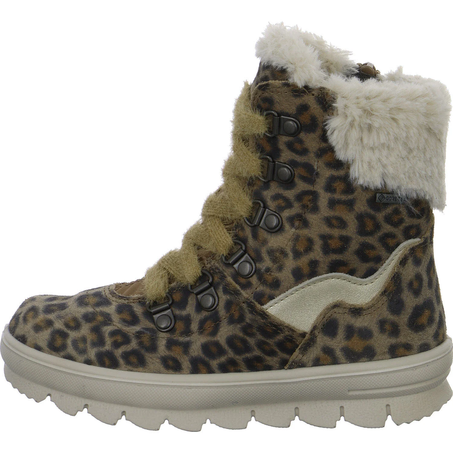 Superfit Kinder Schnürstiefel 1-000220-3000 Flavia braun/gold WMS mittel