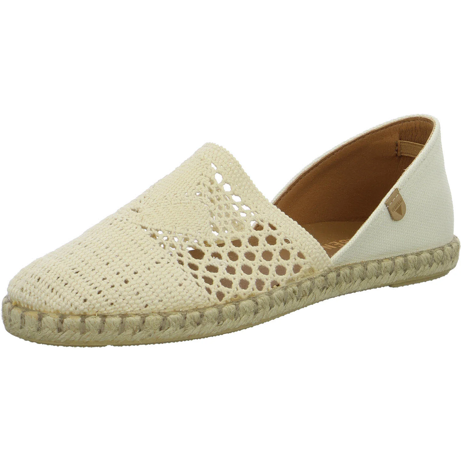Verbenas Damen Slipper 0300580561 082 CARMEN CROCHET-LINO/PARIS crudo/crudo normal