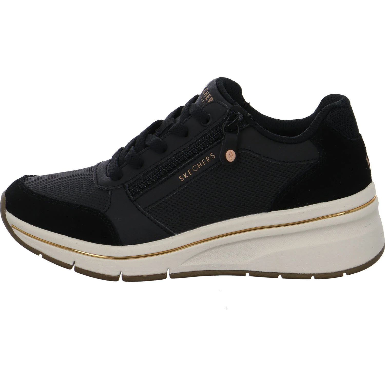 Skechers Damen Schnürschuhe 190370 BLK Billion Flex - Luxe Up black normal