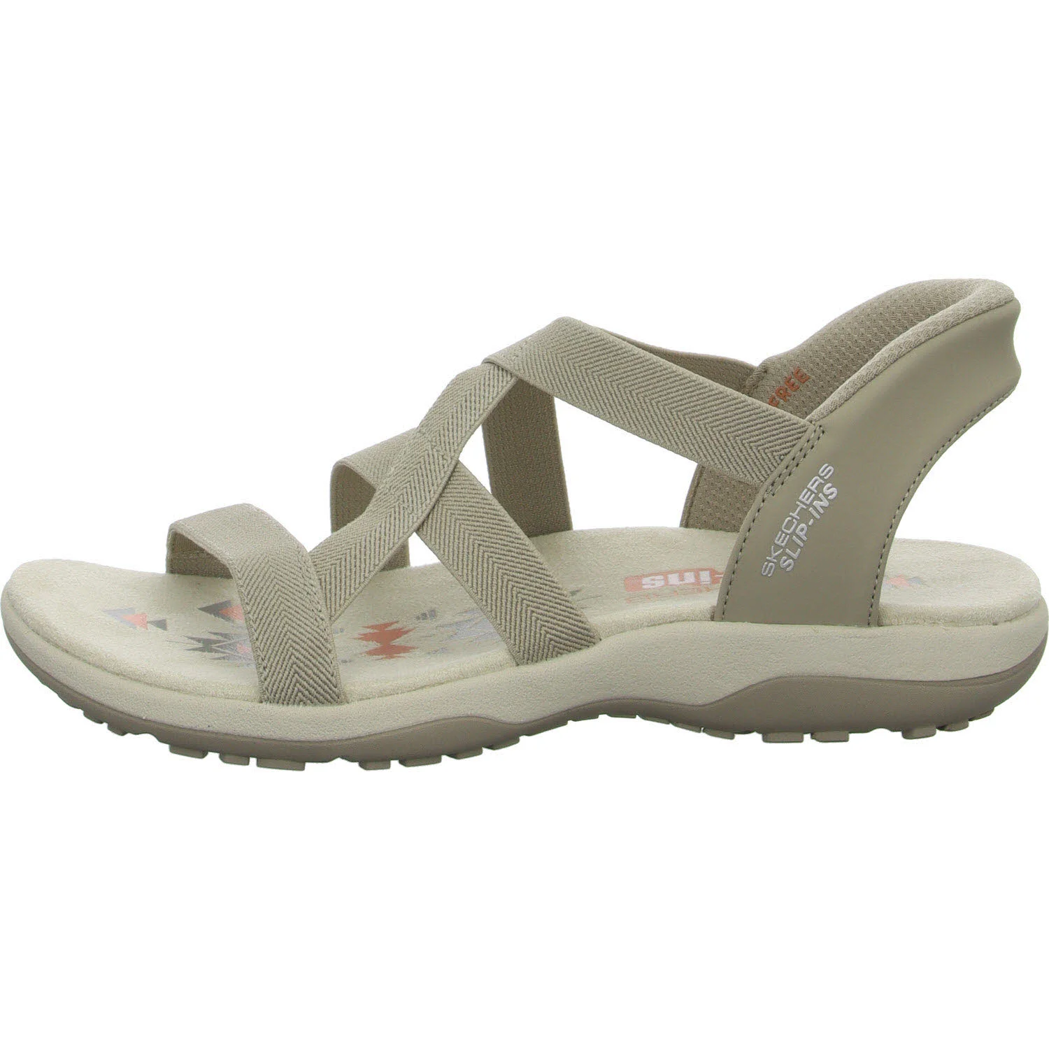 Skechers Damen Sandalen 163460 TPE Reggae Slim - Stretch Flex taupe normal