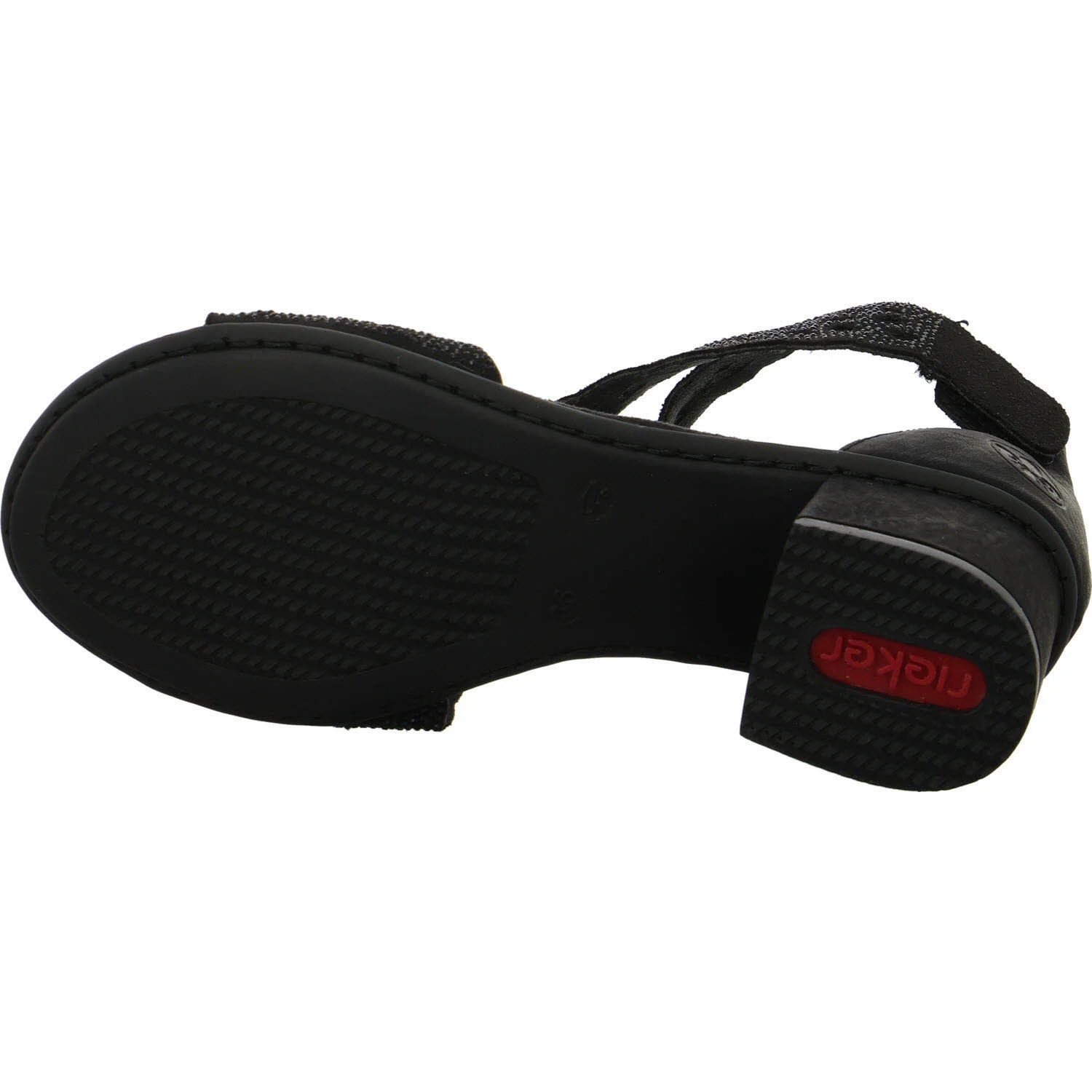 Rieker Damen Sandalen 64657-00 64657 schwarz/schwarz F (normal)