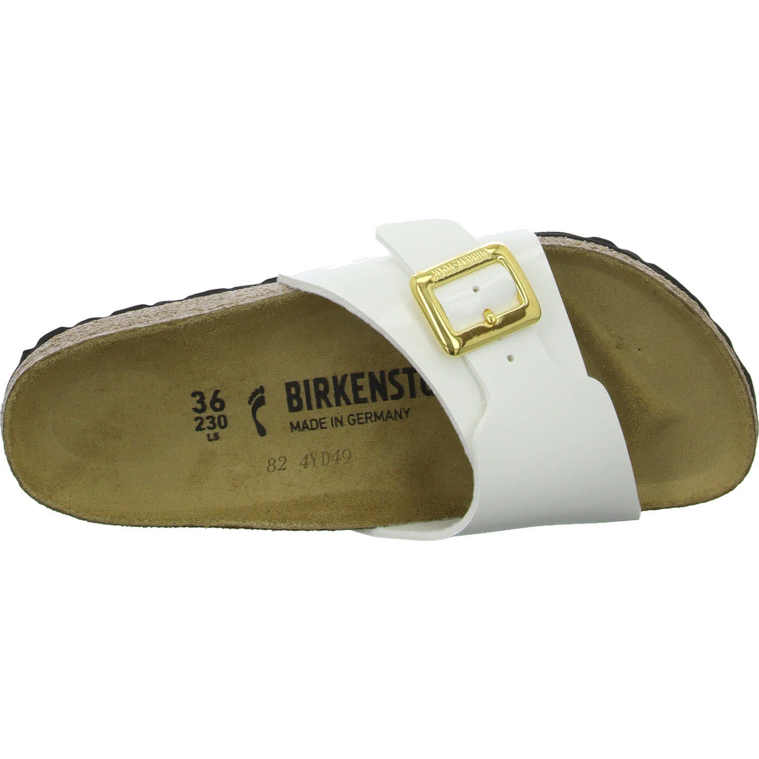Element 8 von 8 (Bild) – BIRKENSTOCK Pantoletten 1029437 Catalina Cushion Buckle patent white schmal