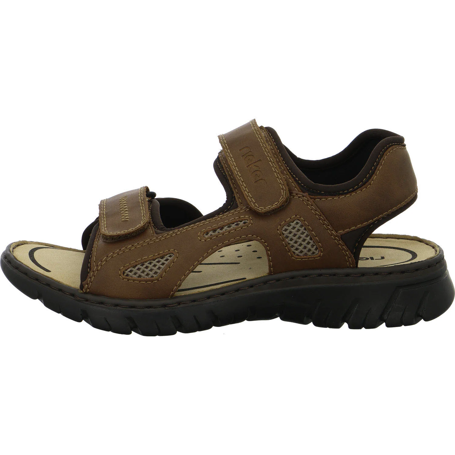 Rieker Herren Sandalen 26761-22 26761 noce/kiesel/braun G (weit)