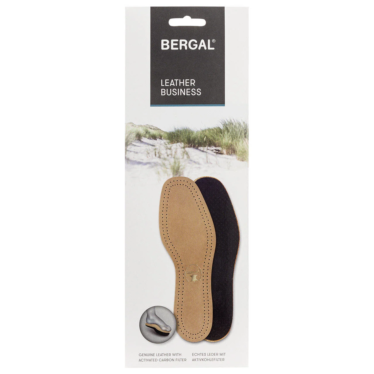 Bergal Langsohlen Erwachsen 86611 LEATHER BUSINESS mit Aktivkohle