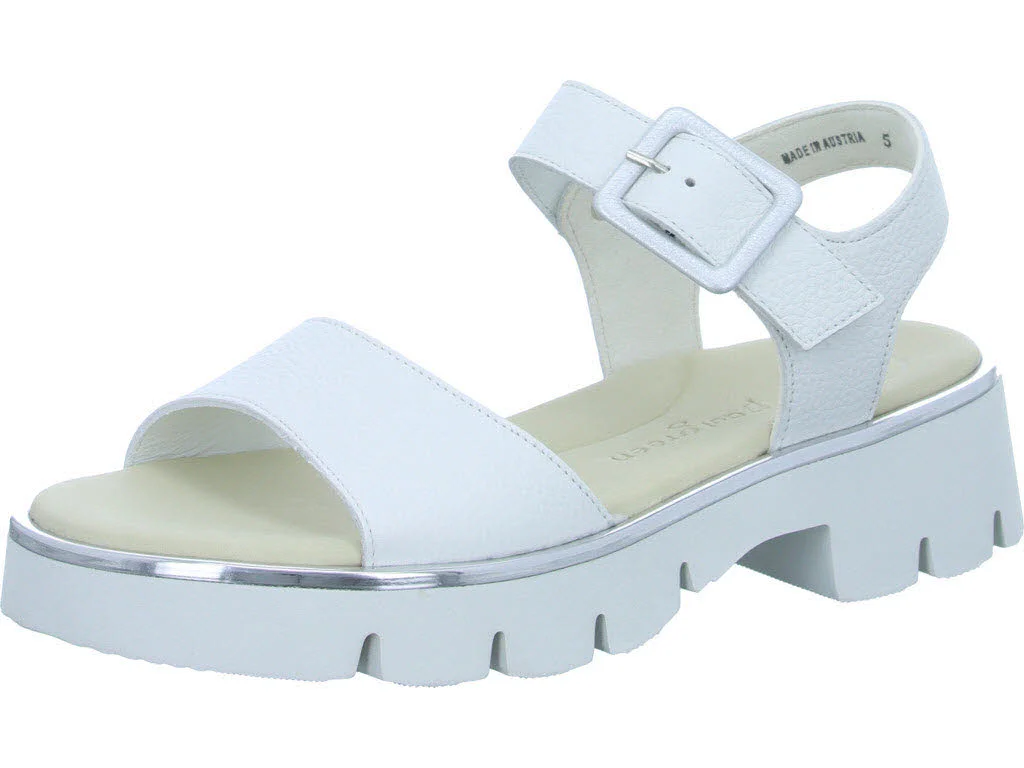 Element 1 von 8 (Bild) – Paul Green Damen Sandalen 6134-005 6134 grained white normal