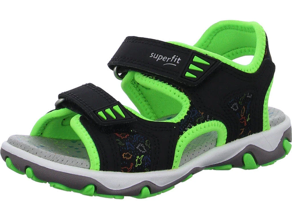 Element 1 von 6 (Bild) – Superfit Kinder Sandalen 1-009472-0000 Mike 3.0 schwarz/hellgrün WMS mittel