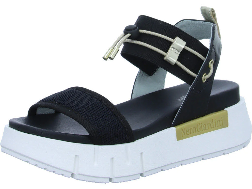 NeroGiardini Damen Sandalen E410700D 100 E410700D nero normal