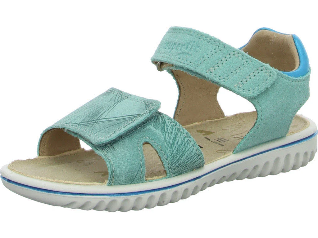Superfit Kinder Sandalen 1-609004-7500 Sparkle hellgrün/hellblau WMS mittel