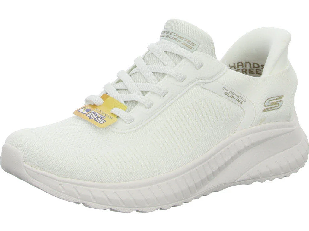 Skechers Damen Slipper 117497 OFWT BOBS Sport Squad Chaos off white normal