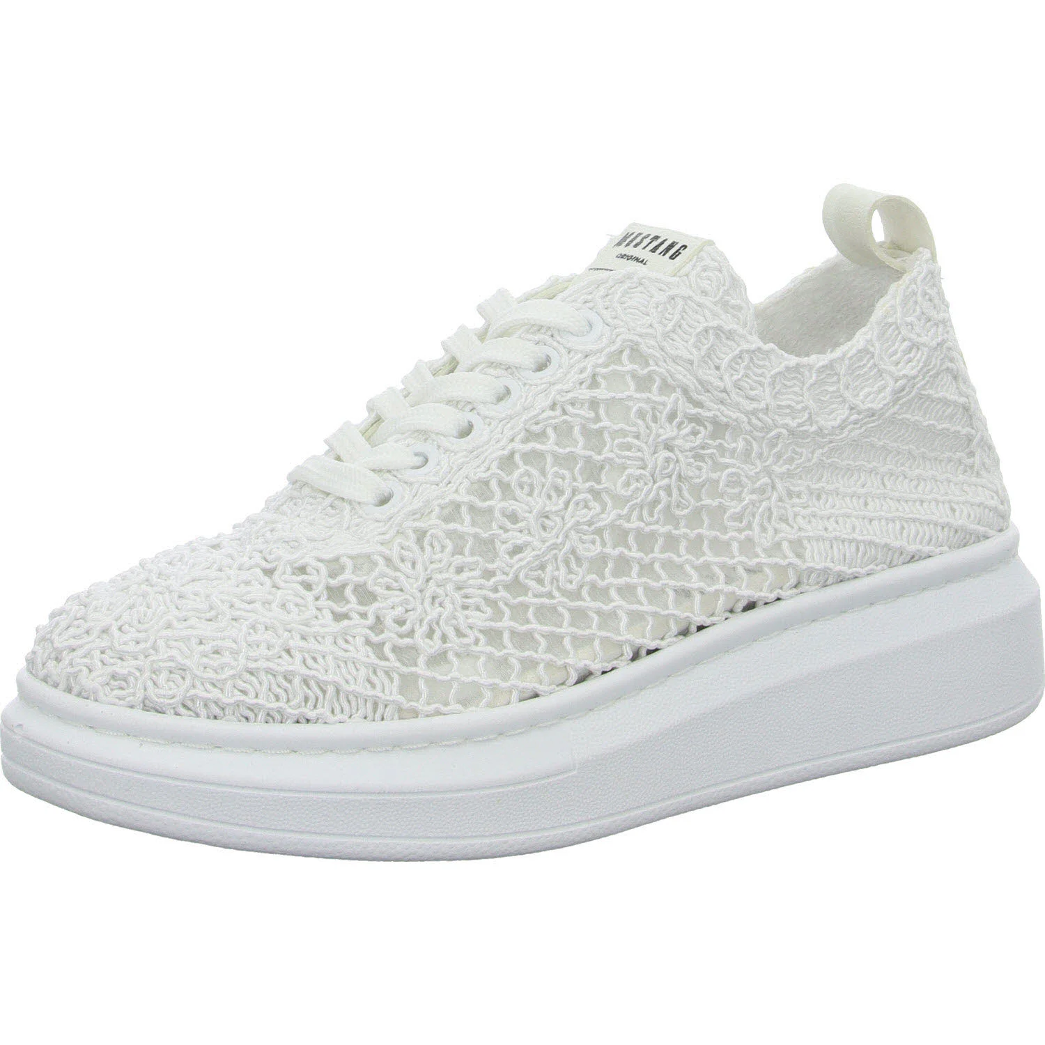 Mustang Damen Schnürschuhe 1468301-1 1468301 weiss normal