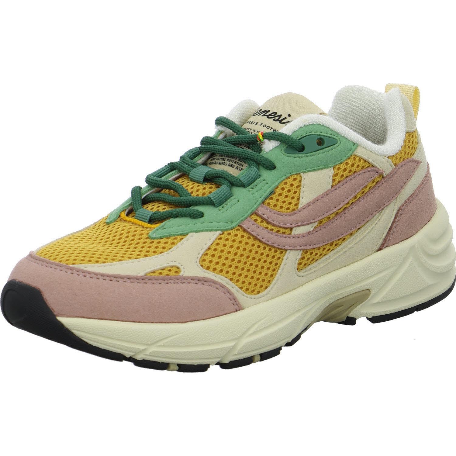 Genesis Damen Schnürschuhe 1006264 G-Eco`99 Multi Flowers rose/wheat/shilf normal