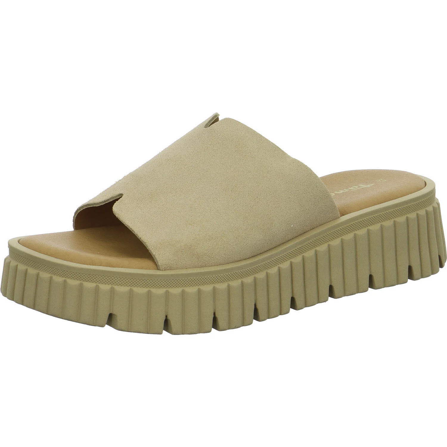 Tamaris Damen Pantoletten 1-27216-44/401 1-27216-44 beige suede normal