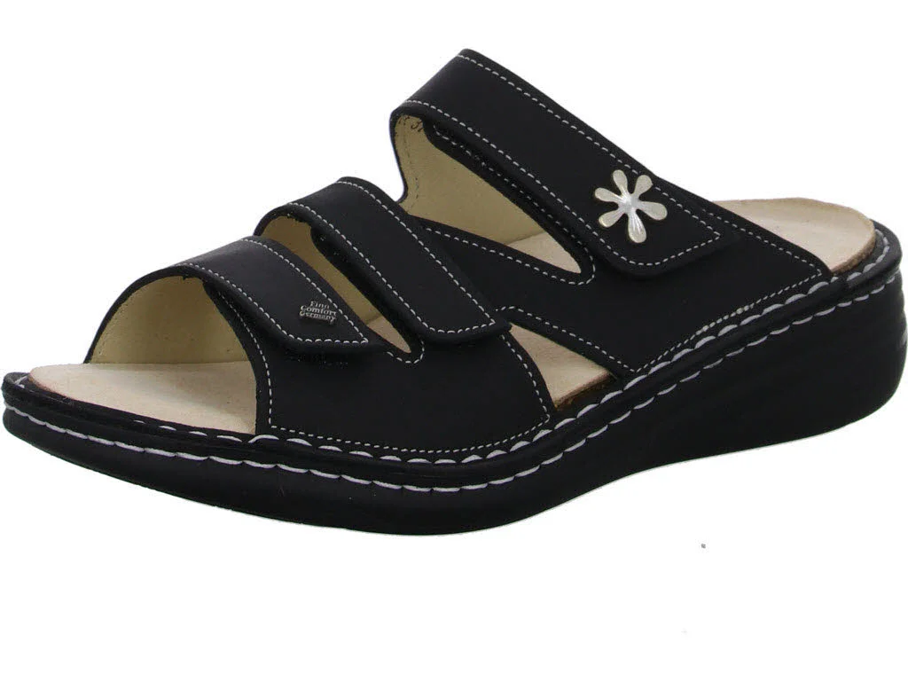 Element 1 von 8 (Bild) – Finn Comfort Damen Pantoletten 02640-723393 Grenada black weit