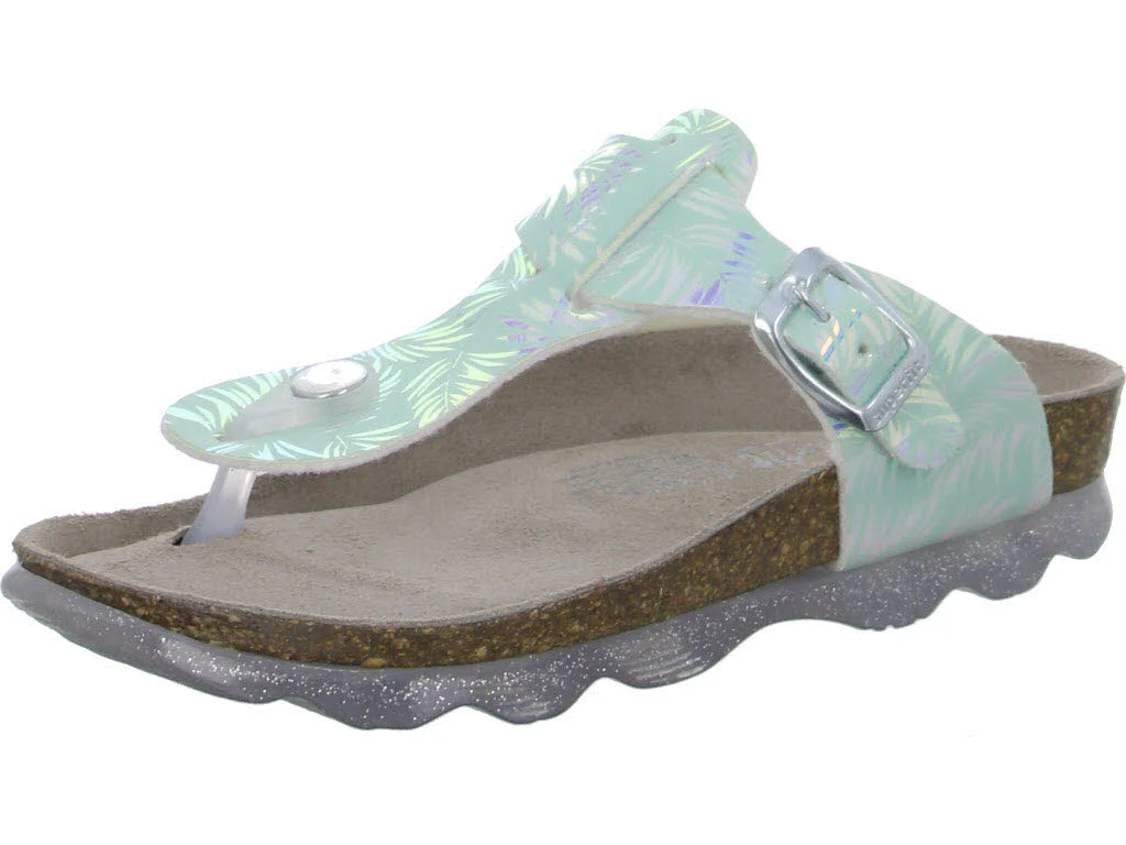 Superfit Kinder Pantoletten 000125-7500 JELLIES HELLGRÜN/SILBER WMS mittel