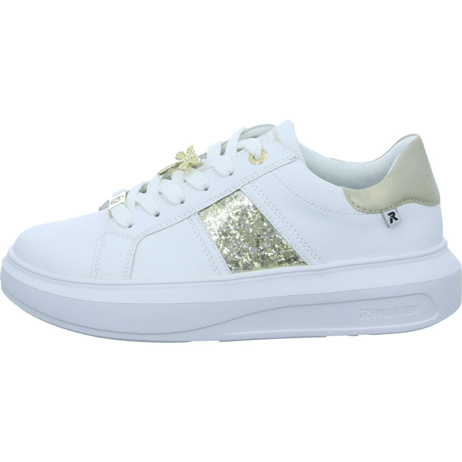 Element 6 von 8 (Bild) – Rieker Damen Schnürschuhe W1202-82 W1202 weiss/muschel/gold-silber F 1/2 (normal)