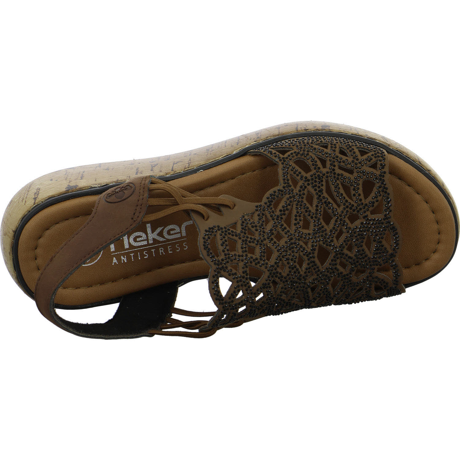 Rieker Damen Sandalen V1765-24 V1765 sherry G (weit)