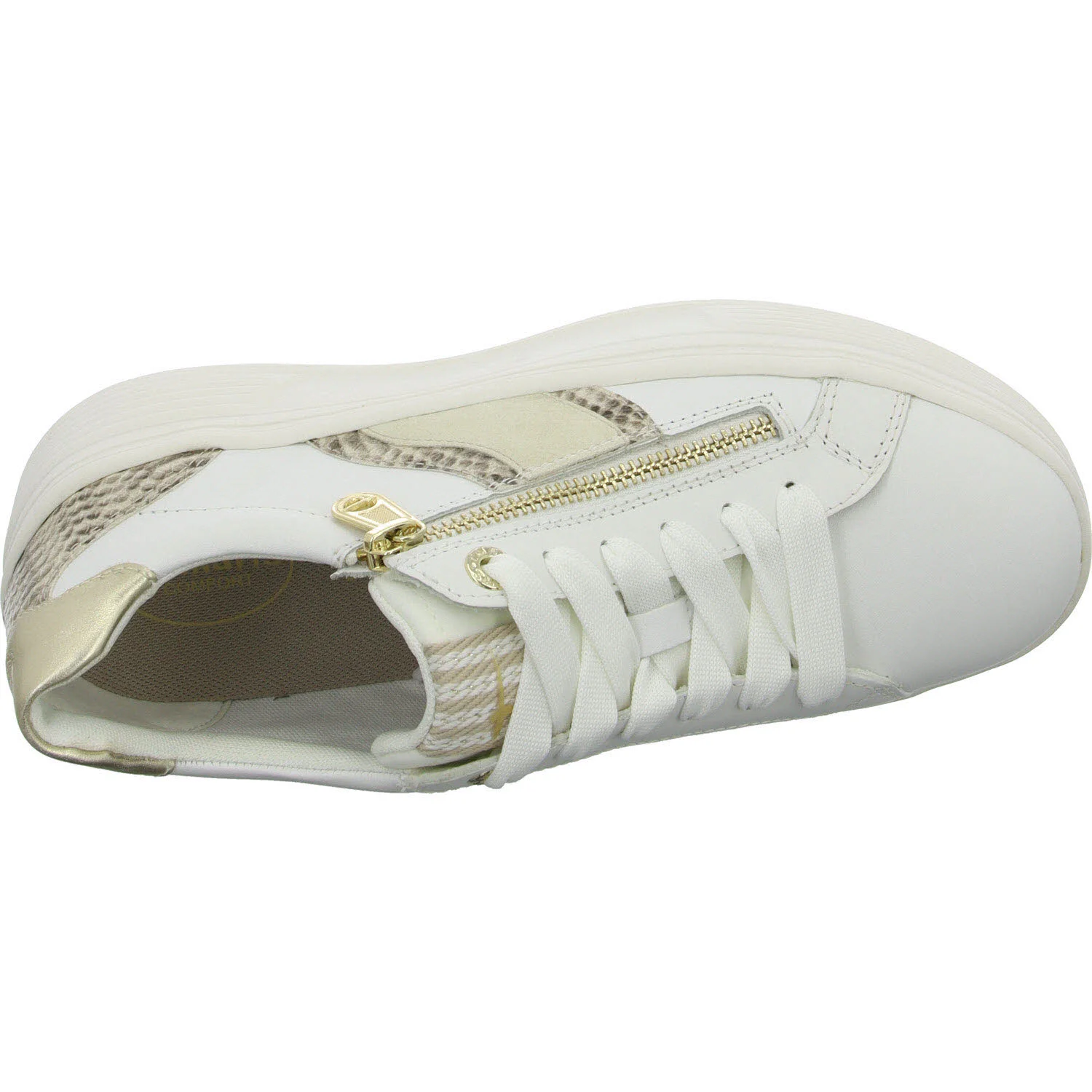 Tamaris Comfort Damen Schnürschuhe 8-83716-44/182 8-83716-44 white/snake weit