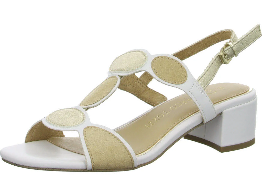 Element 1 von 8 (Bild) – Marco Tozzi Damen Sandalen 2-28231-44/197 2-28231-44 white comb normal