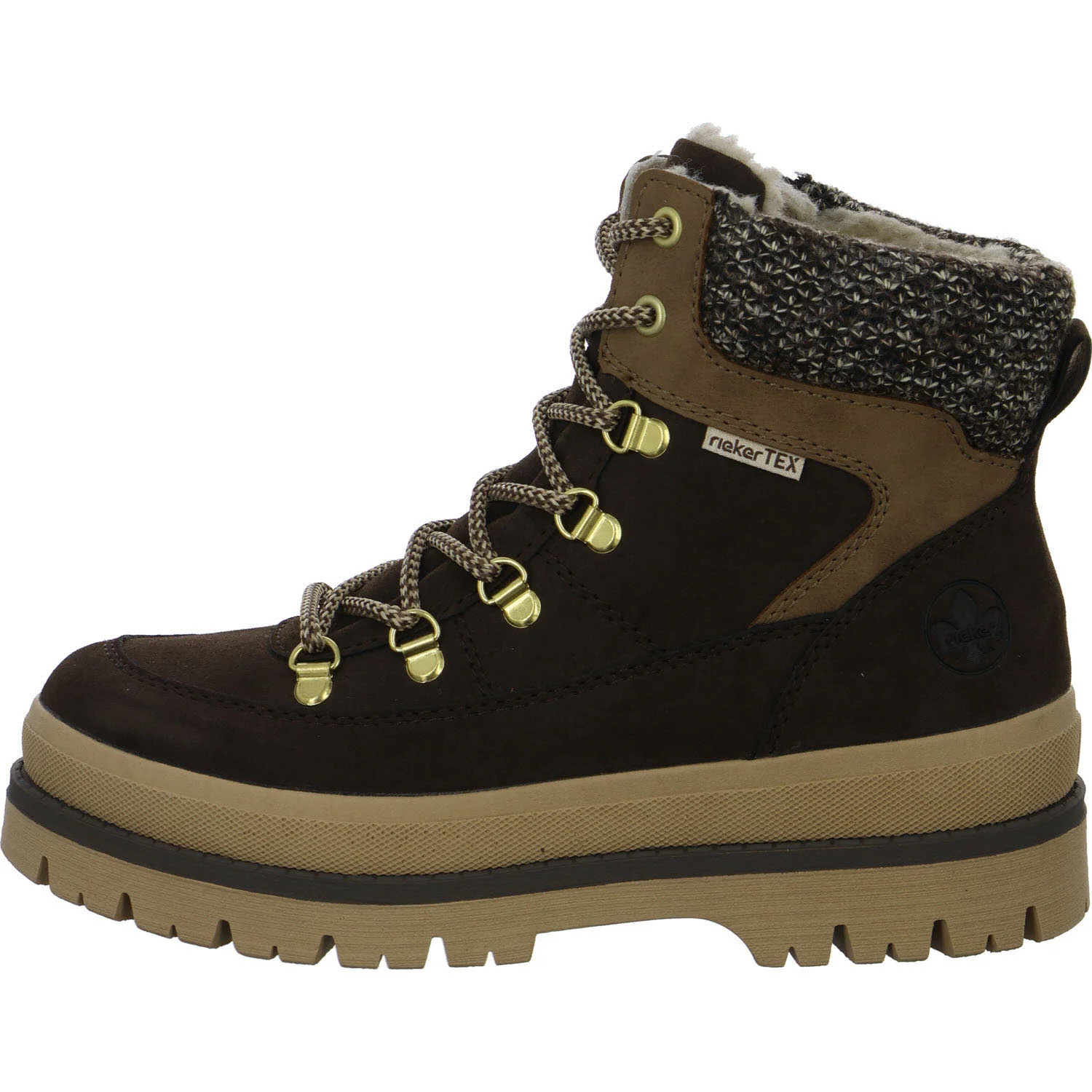 Rieker Damen Schnürstiefel warm Y6210-25 Y6210 rancho/oat/braun-beige F 1/2 (normal)
