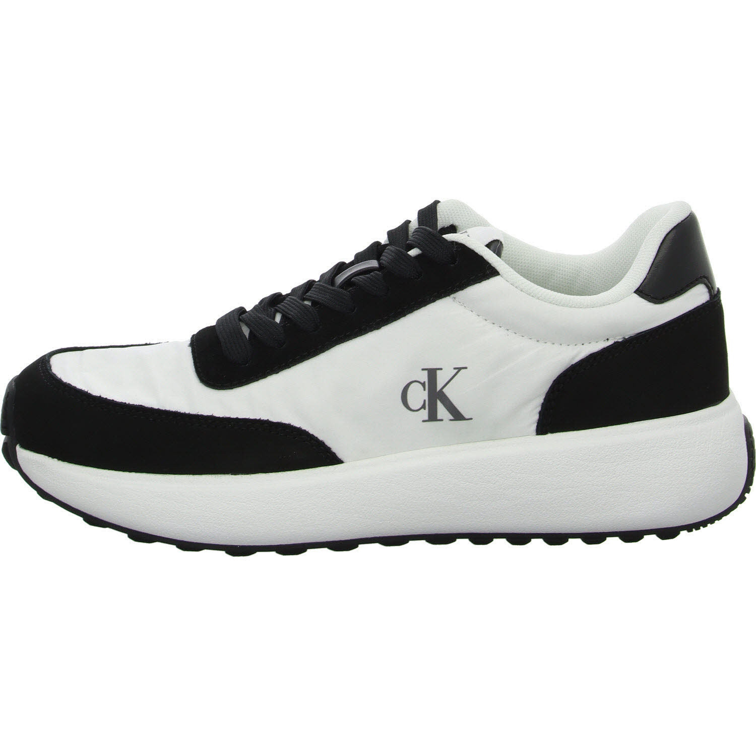 Calvin Klein Damen Schnürschuhe YW0YW0177401W ATHLEISURE RUNNER LACEUP MIX WN bright white/black normal
