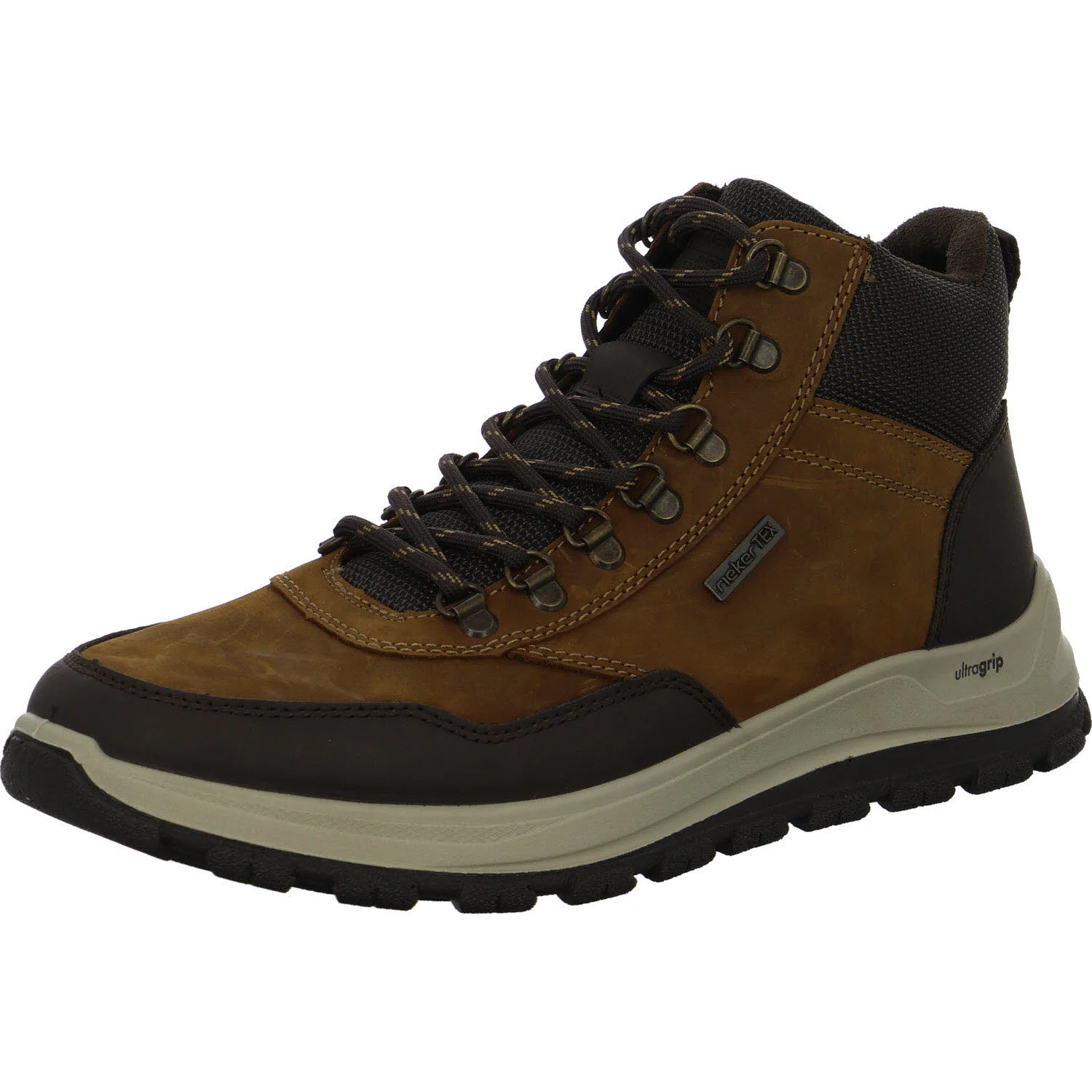 Rieker Herren Schnürstiefel warm B8124-22 B8124 moro/noce/schwarz-braun H (extra weit)