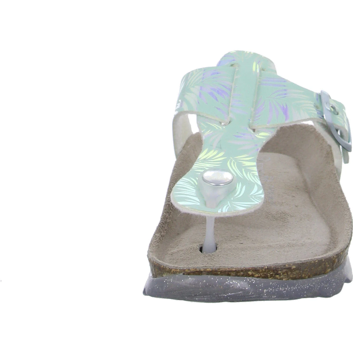 Superfit Kinder Pantoletten 000125-7500 JELLIES HELLGRÜN/SILBER WMS mittel