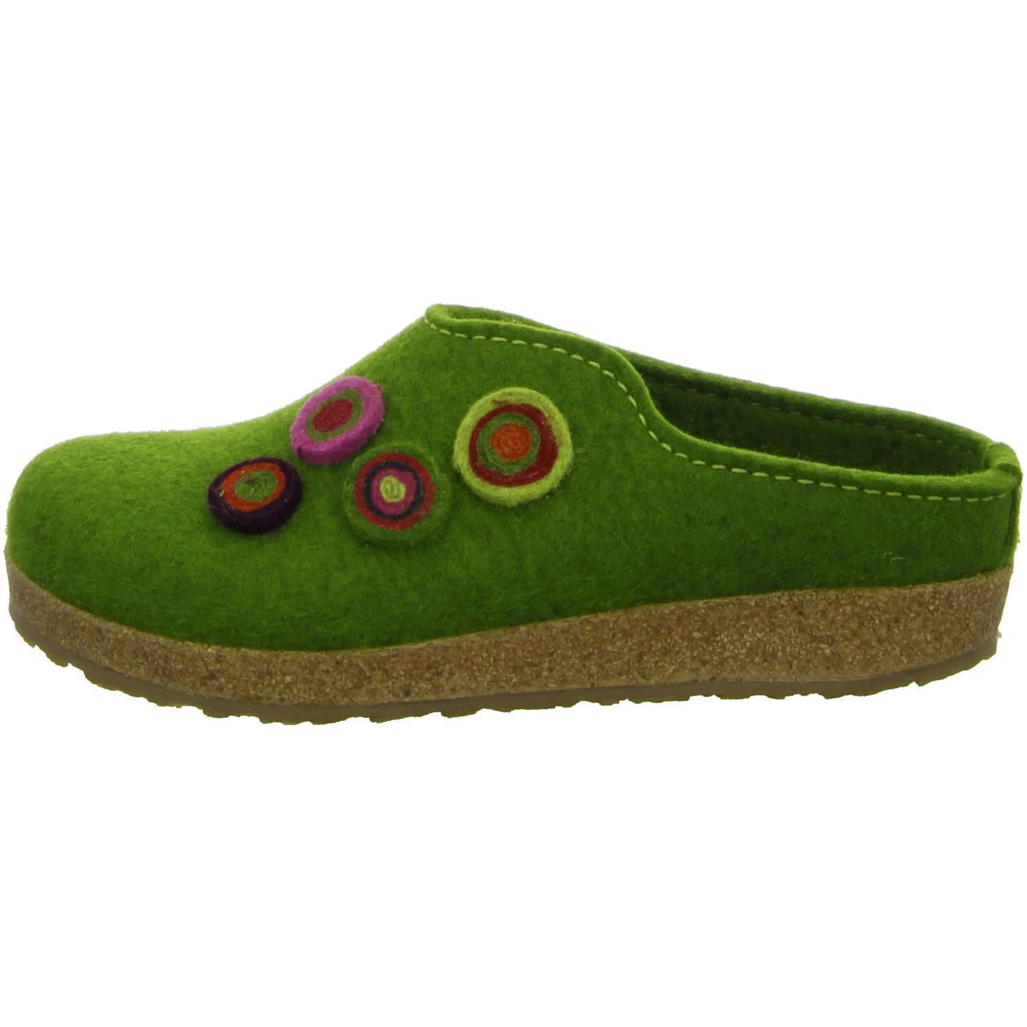 Haflinger Damen Winterpantoffel 731023-036 Grizzly Kanon grasgrün normal