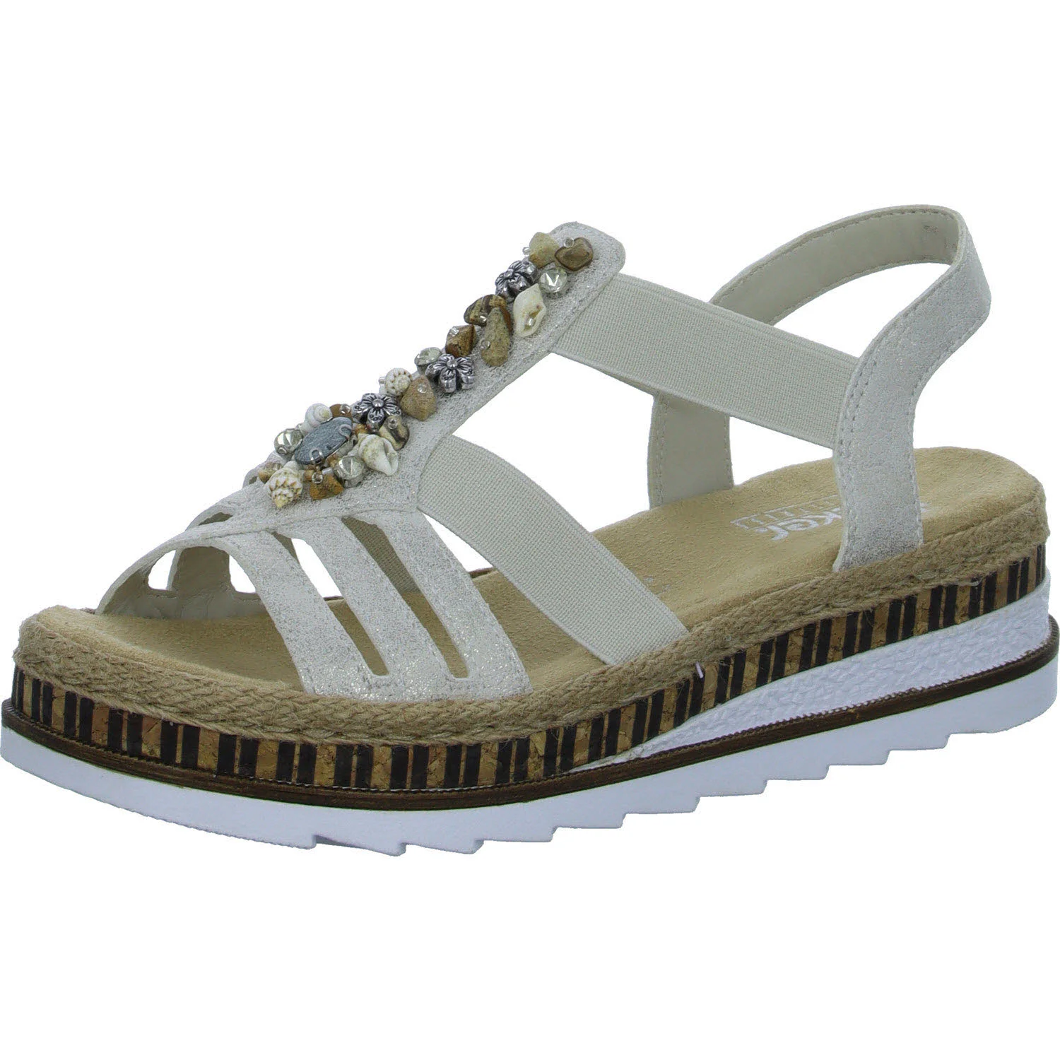 Element 2 von 8 (Bild) – Rieker Damen Sandalen V7949-90 V7949 beige-gold E 1/2 (schmal)