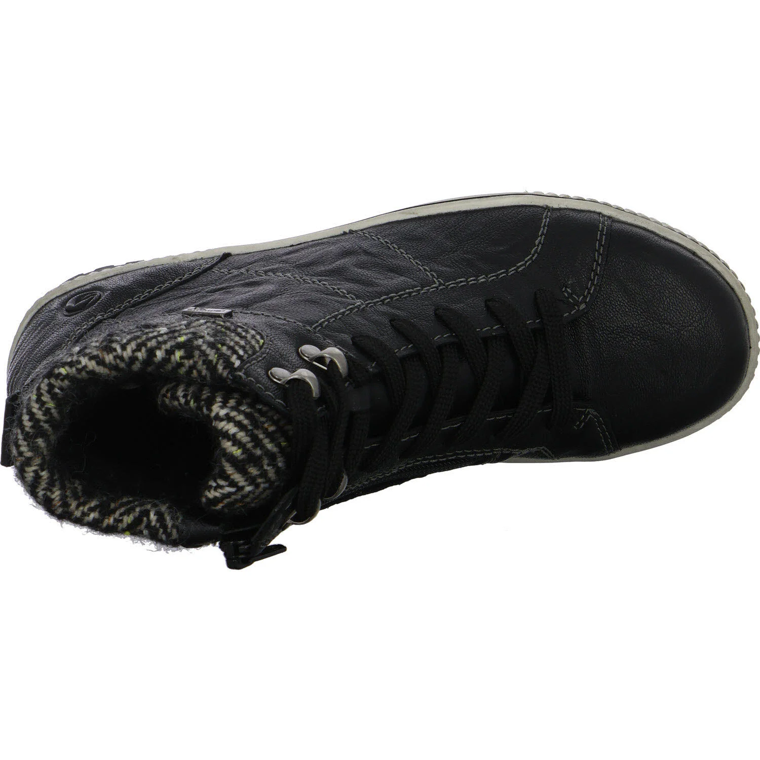 Remonte Damen Schnürstiefel warm D0784-03 D0784 schwarz/schwarz/schwarz-weiss G (weit)