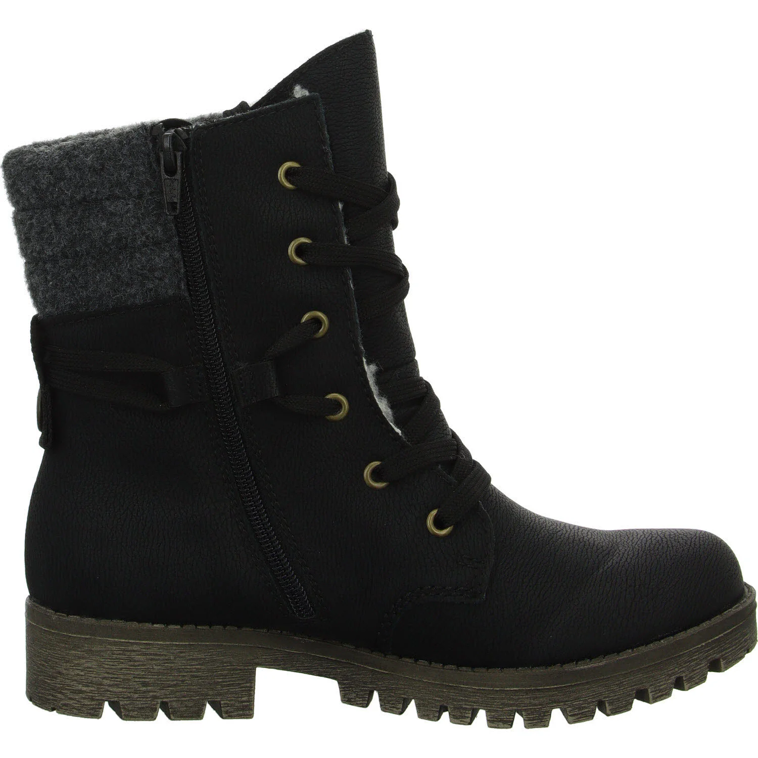Element 7 von 8 (Bild) – Rieker Damen Schnürstiefel warm 78531-00 78531 schwarz/anthrazit F (normal)