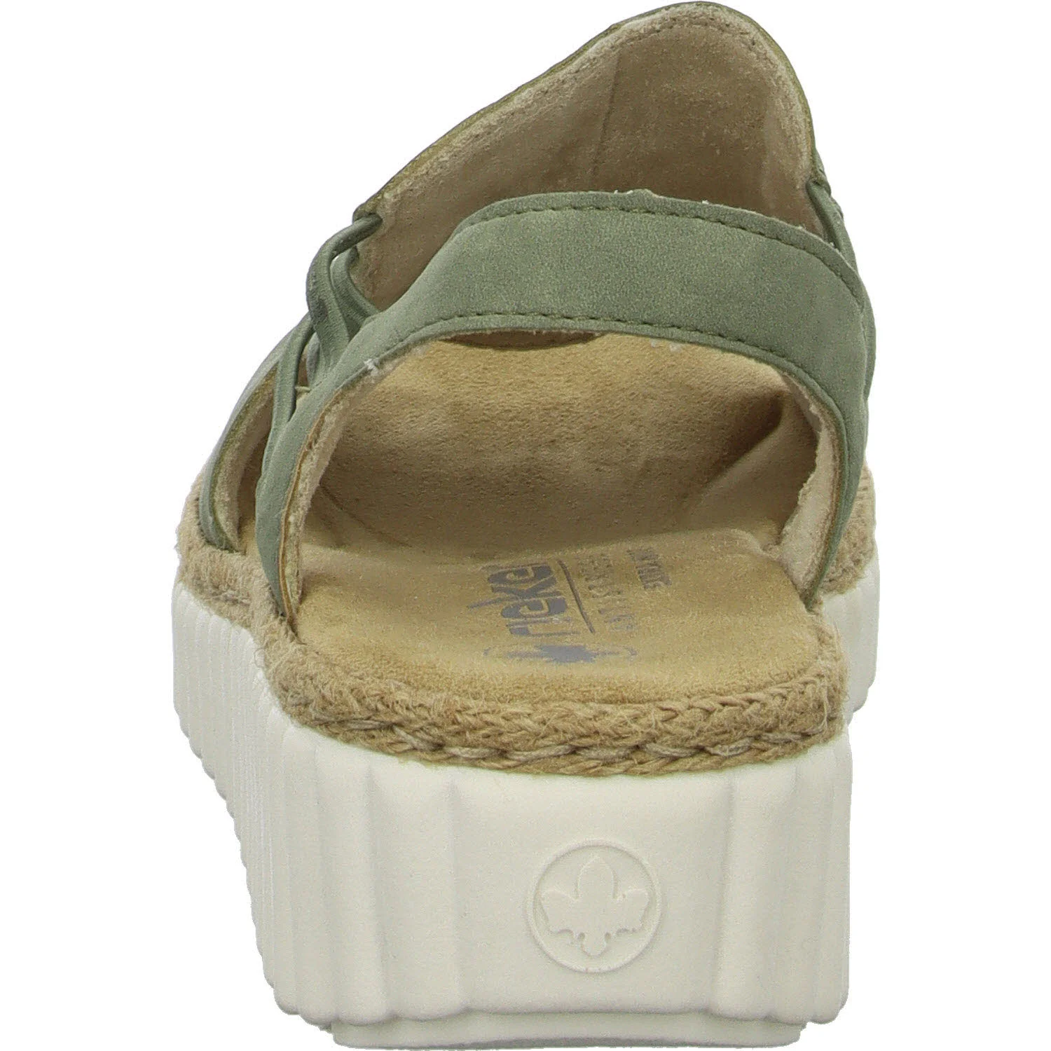 Rieker Damen Sandalen 69262-52 69262 schilf/offwhite H (extra weit)