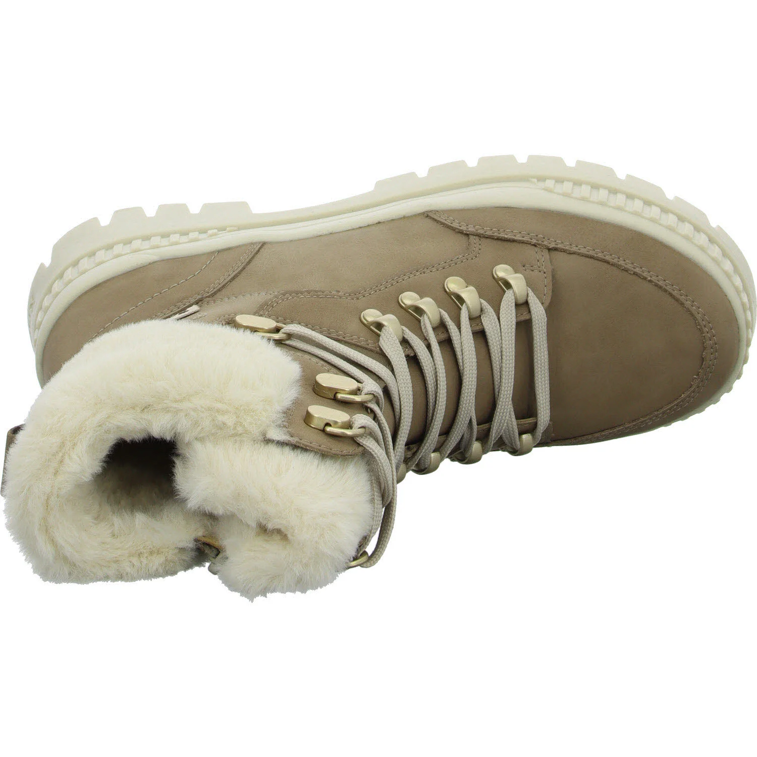 Rieker Damen Schnürstiefel warm W2174-20 W2174 camel/cotton/fango G (weit)