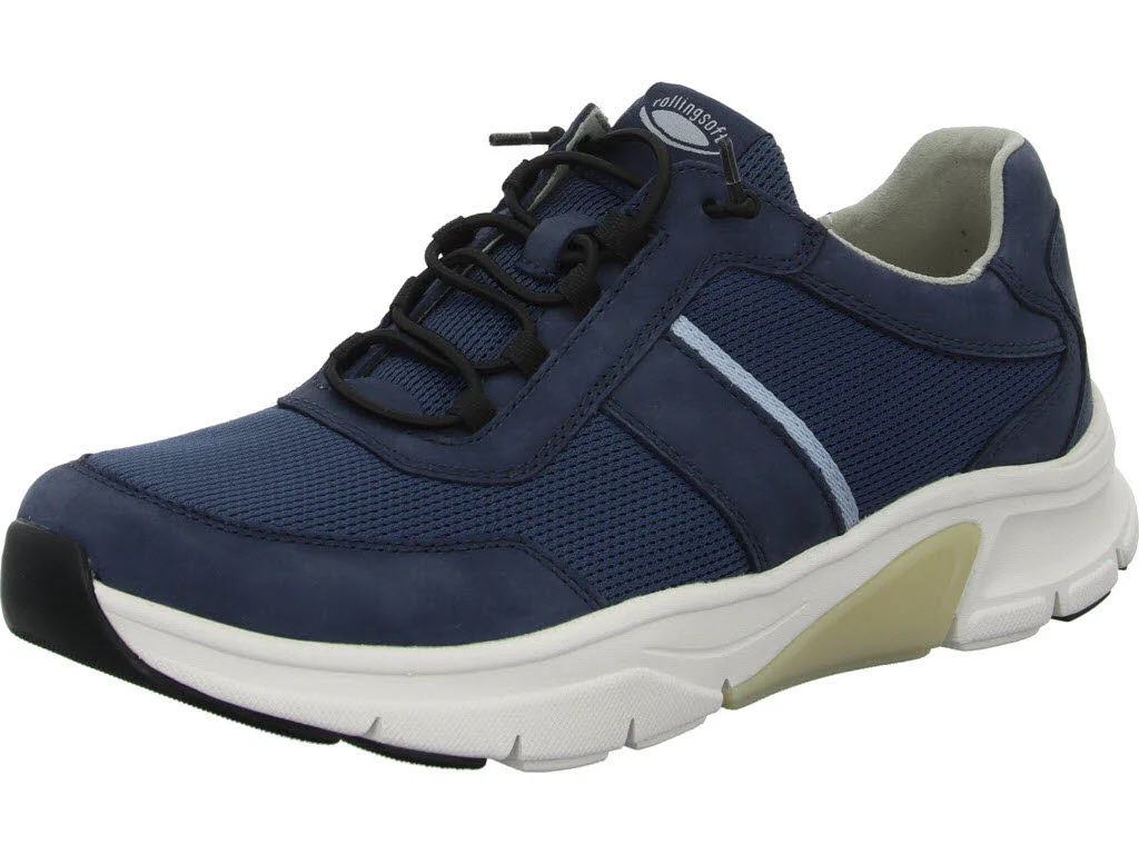 Gabor Rollingsoft Herren Slipper 8009.11.01 8009.11 jeans/azur G 1/2 (normal)