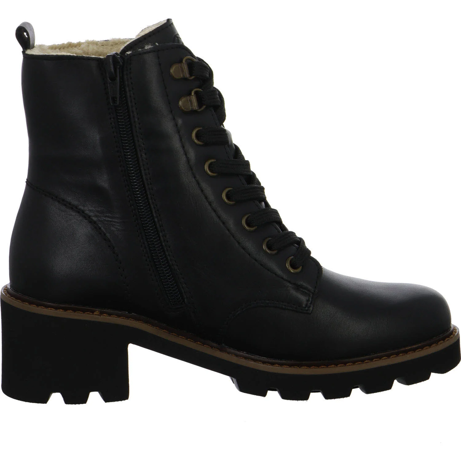 Remonte Damen Schnürstiefel D0A81-03 D0A81 schwarz/schwarz/beige normal