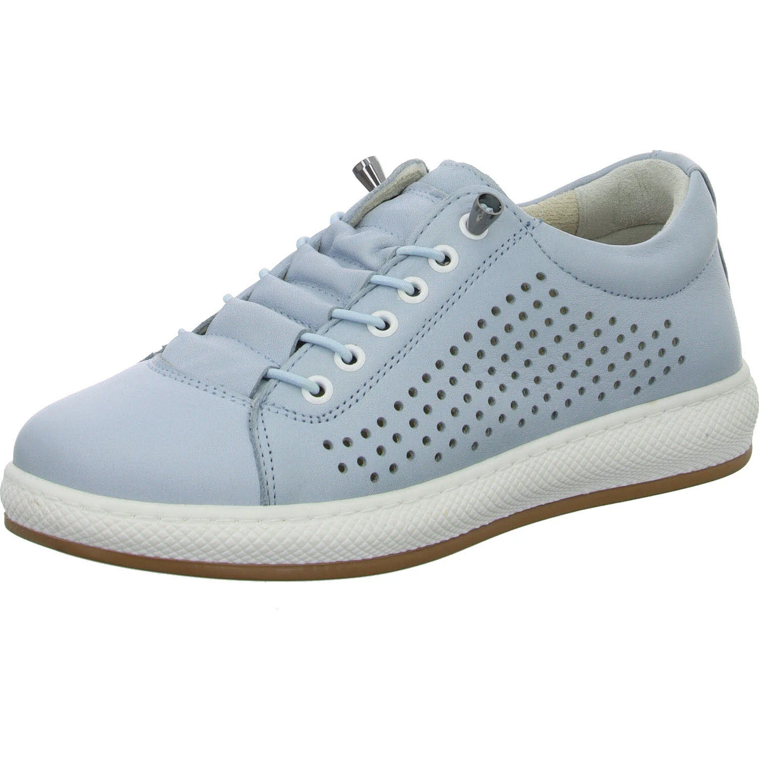 Andrea Conti Damen Slipper 0671000/828 0671000 pastellblau/weiss normal