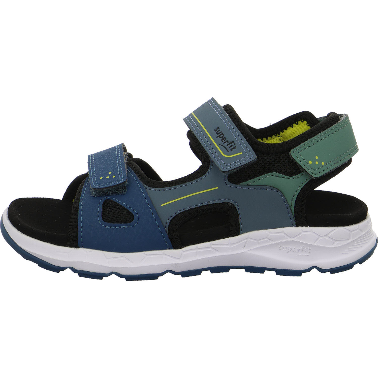 Superfit Kinder Sandalen 1-000583-8060 Criss Cross blau/gelb WMS mittel