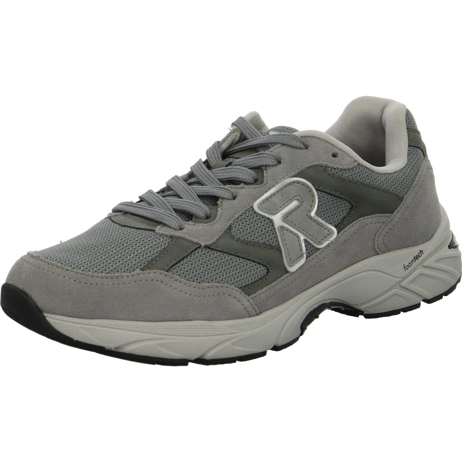 Rieker Herren Schnürschuhe U4201-42 U4201 cement/grau/schiefer/grigio/silver H (extra weit)