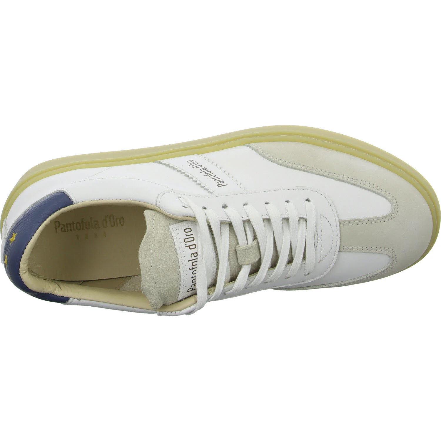 Pantofola d'Oro Herren Schnürschuhe PD001000651M 3153 ARGENTARIO white/light beige normal