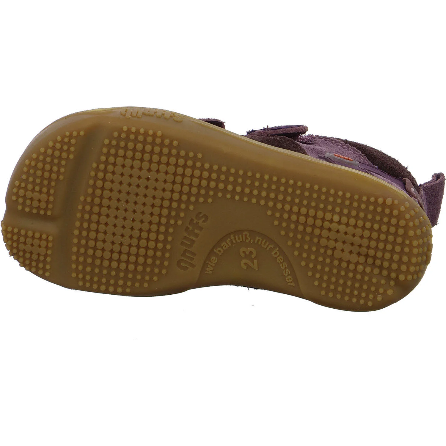 qnuffs Kinderschuh zum Schlupfen QN 0010142/320 Kastanie brombeer/sucre WMS mittel
