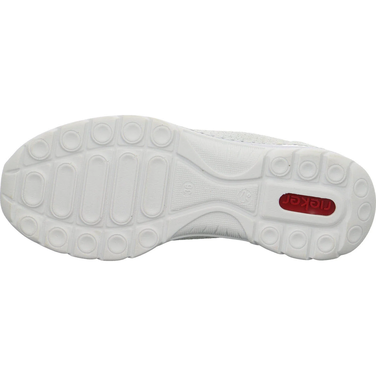 Rieker Damen Slipper L3261-90 L3261 weiss-silver/weiss F 1/2 (normal)
